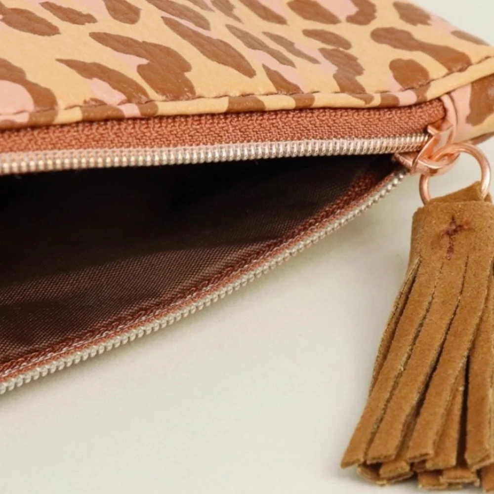 Ipsy Leopard Print Cosmetic Clutch Bag